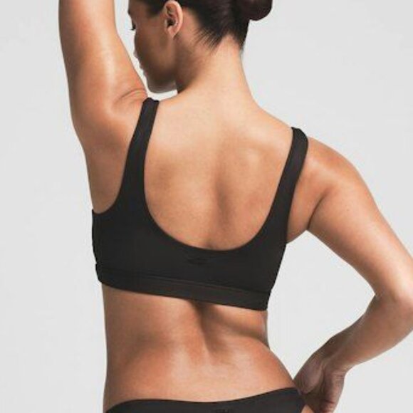 SKIMS Signature Tank Bikini Top in Onyx Black Size Medium - Picture 3 of 13